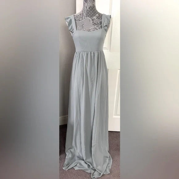 knee length dresses for ladies Nora Maxi Dress, in Champagne Luxe Satin, Size: Small | Show Me Your Mumu main image 0